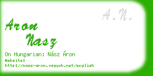 aron nasz business card