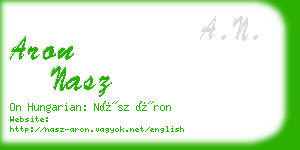 aron nasz business card